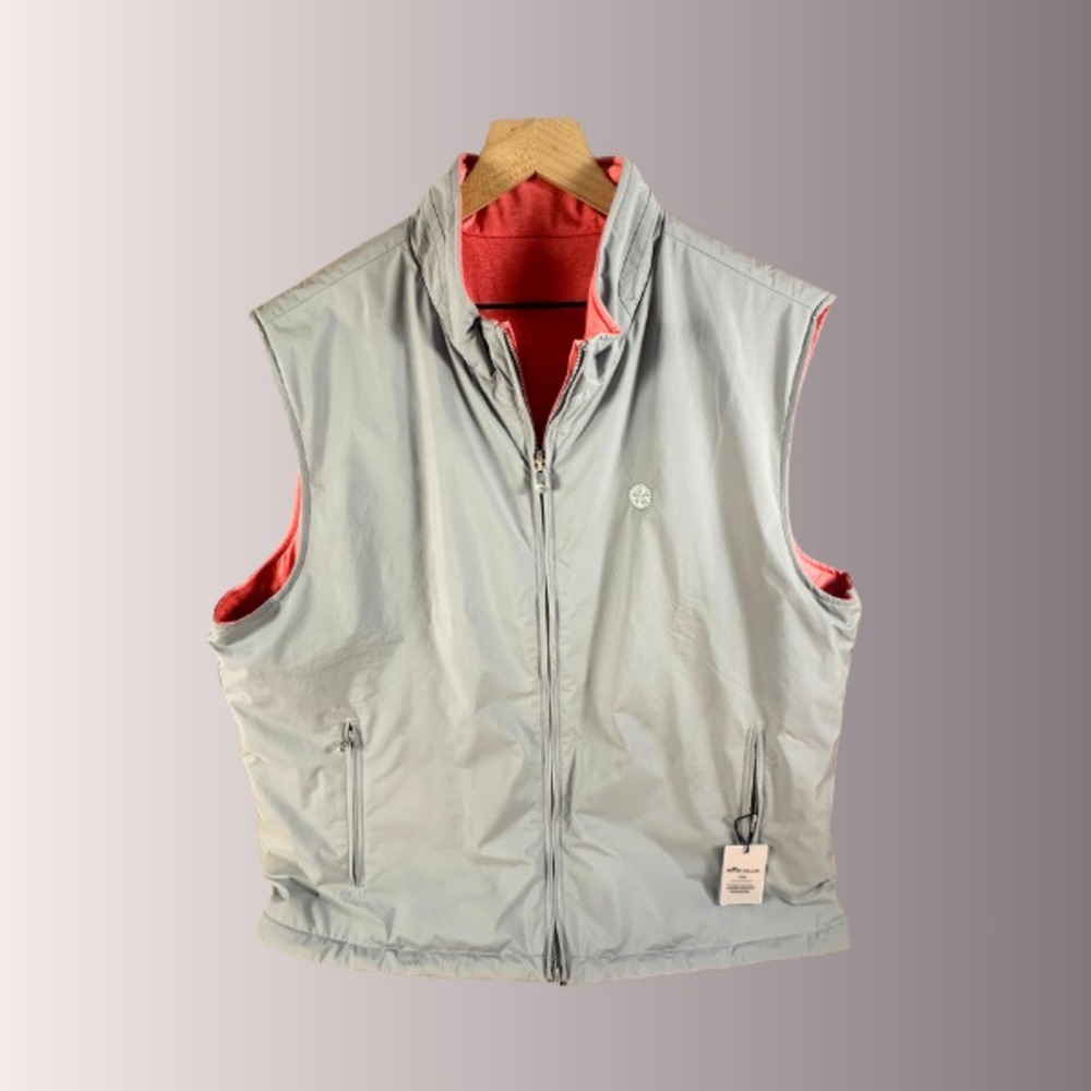 NWT Peter Millar 2XL Crown Soft Reversible Men's Vest MS20Z03 - Gray "Gale" XXL